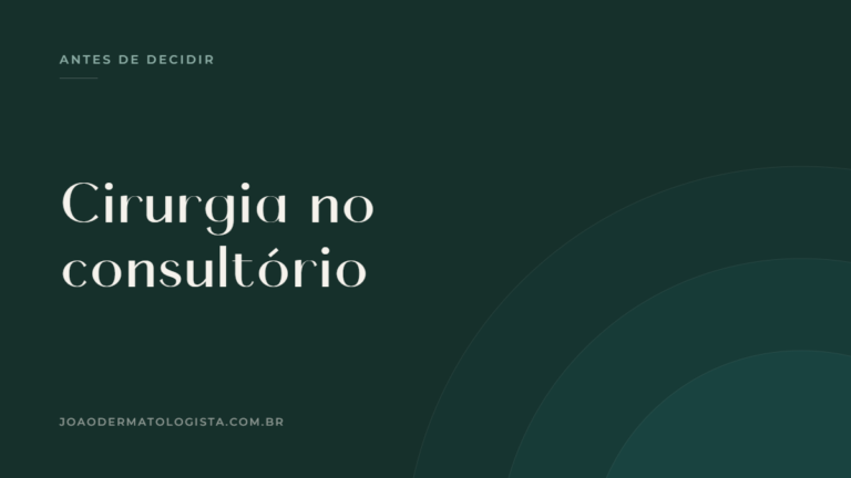 Capa do artigo sobre cirurgia dermatológica em consultório
