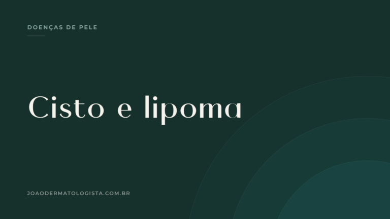 Capa do artigo sobre cistos e lipomas
