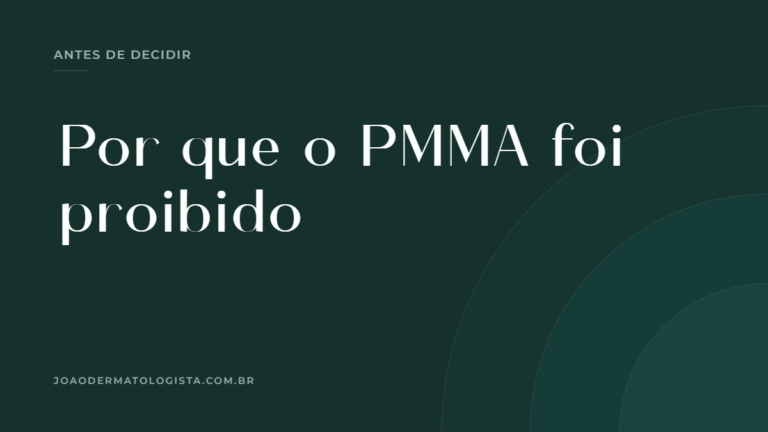 Capa do artigo sobre a proibição do PMMA como preenchedor